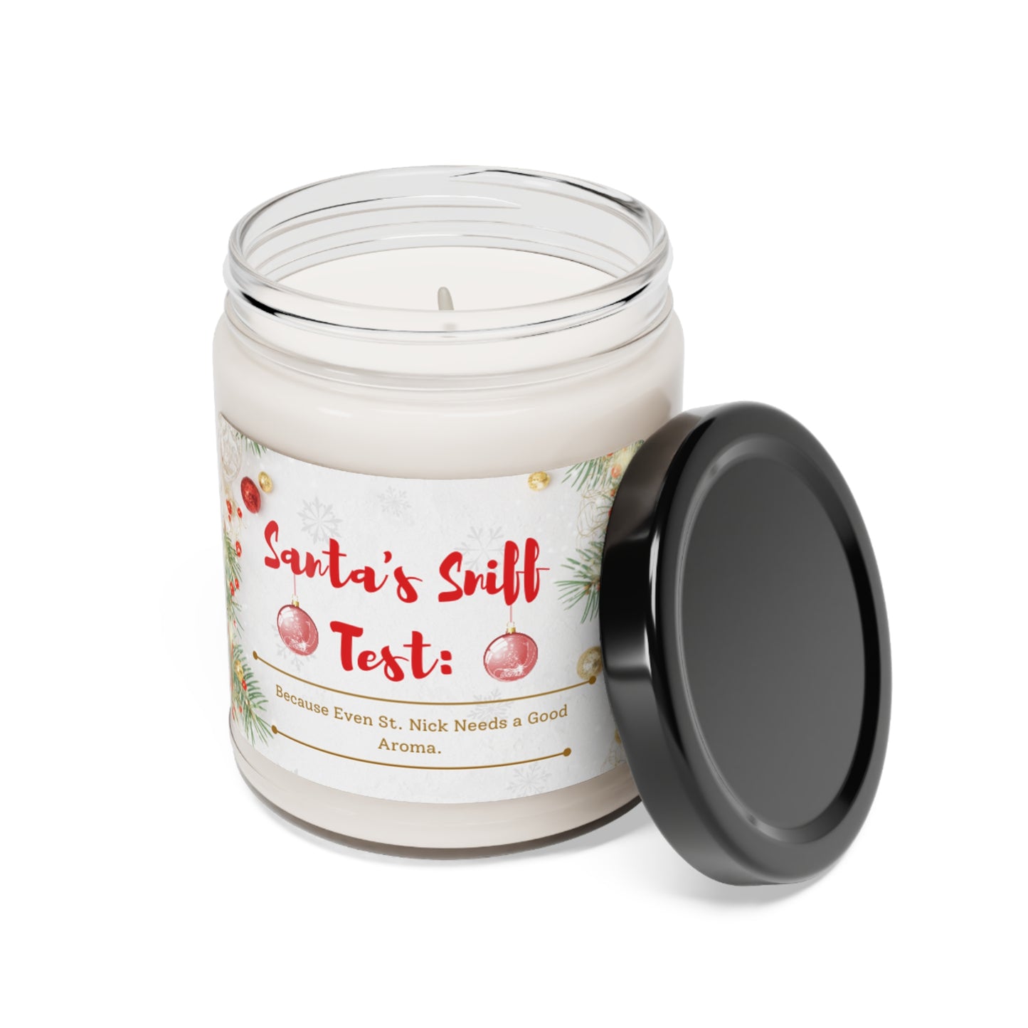 Santa's Sniff Test: Because Even St. Nick Needs a Good Aroma.Scented Soy Candle, 9oz