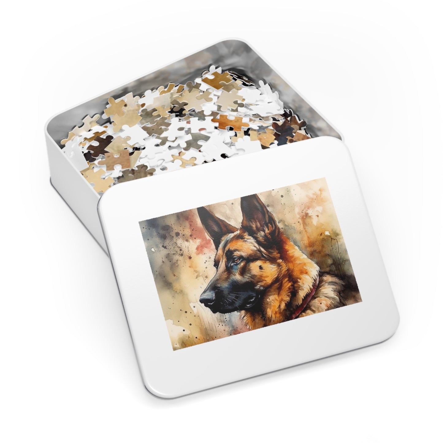 Watercolor German Shepherd Jigsaw Puzzle ( 500,1000-Piece)