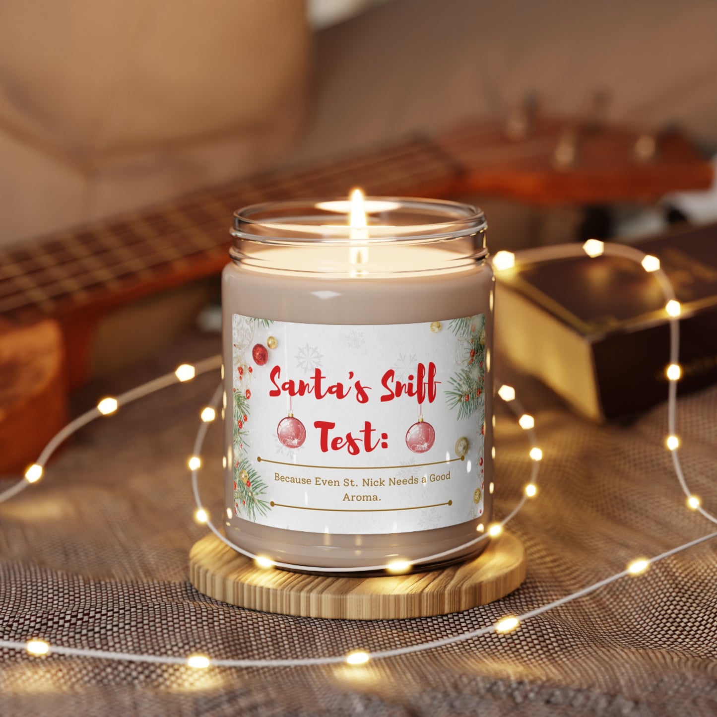 Santa's Sniff Test: Because Even St. Nick Needs a Good Aroma.Scented Soy Candle, 9oz