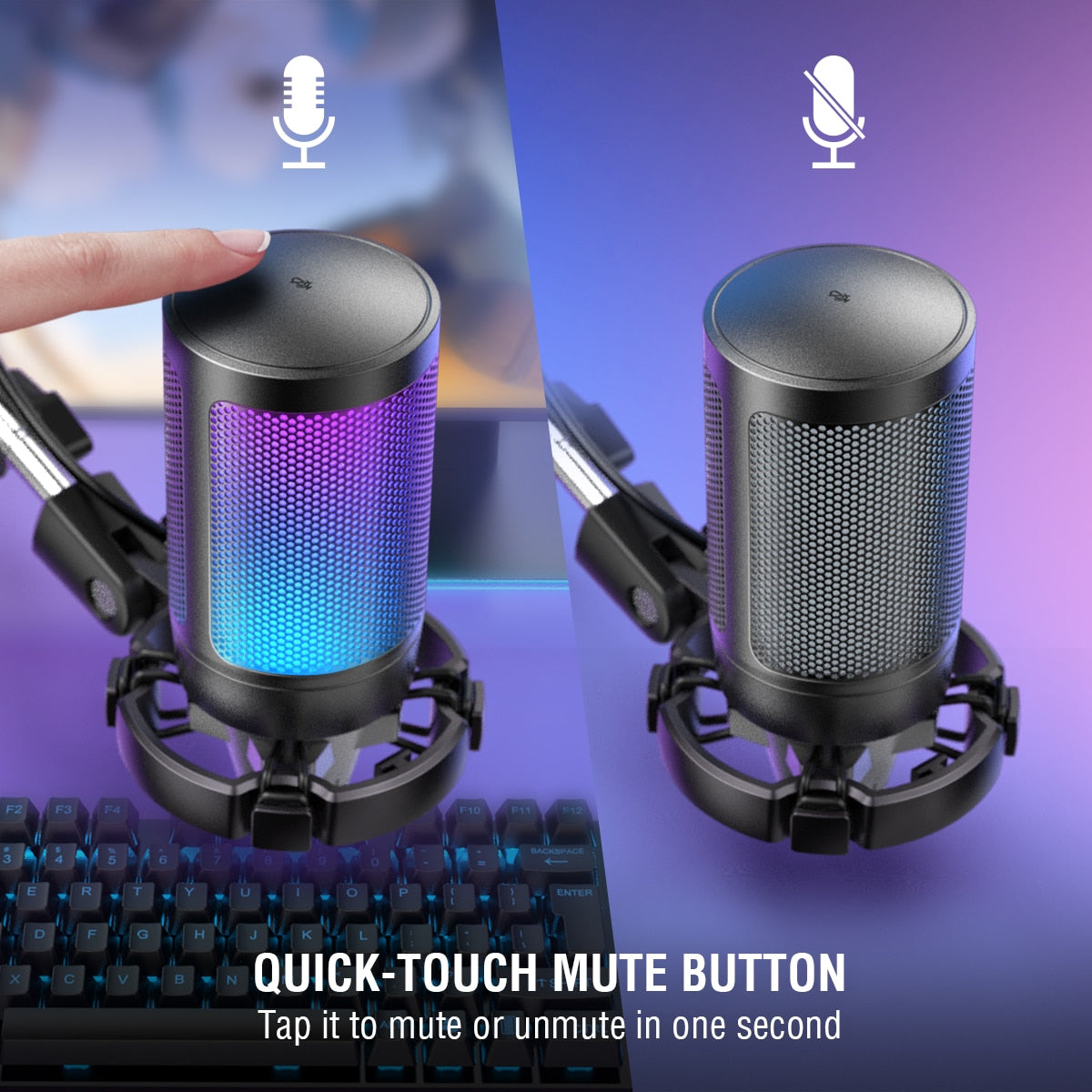 Seamless Audio Recording: Plug-and-Play USB Microphone Set