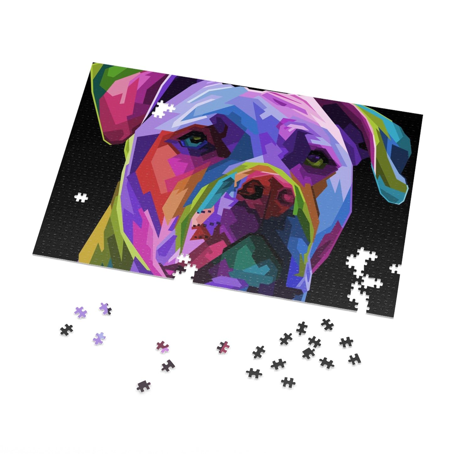 Pop Art Pit Bull Jigsaw Puzzle ( 500,1000-Piece)