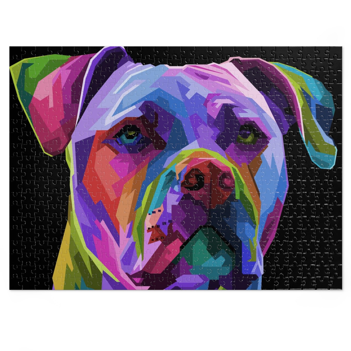 Pop Art Pit Bull Jigsaw Puzzle ( 500,1000-Piece)