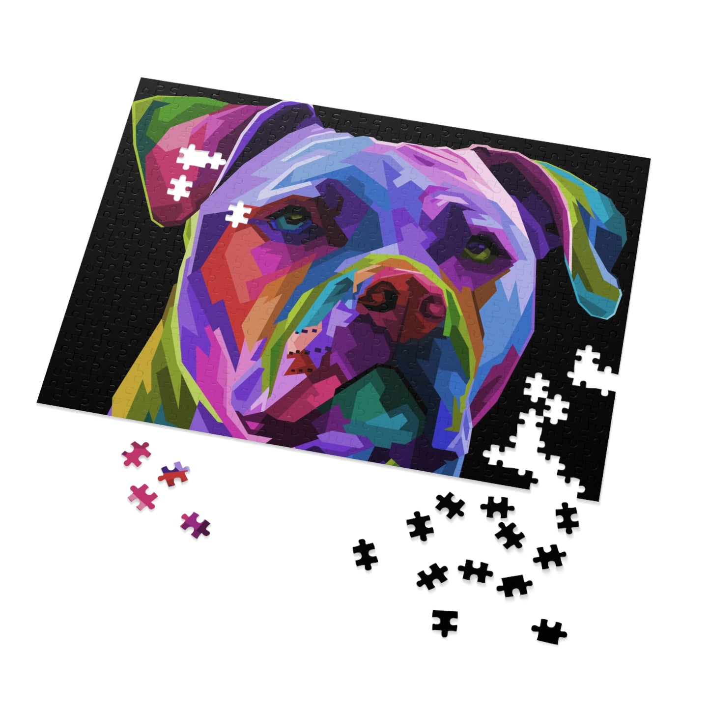 Pop Art Pit Bull Jigsaw Puzzle ( 500,1000-Piece)