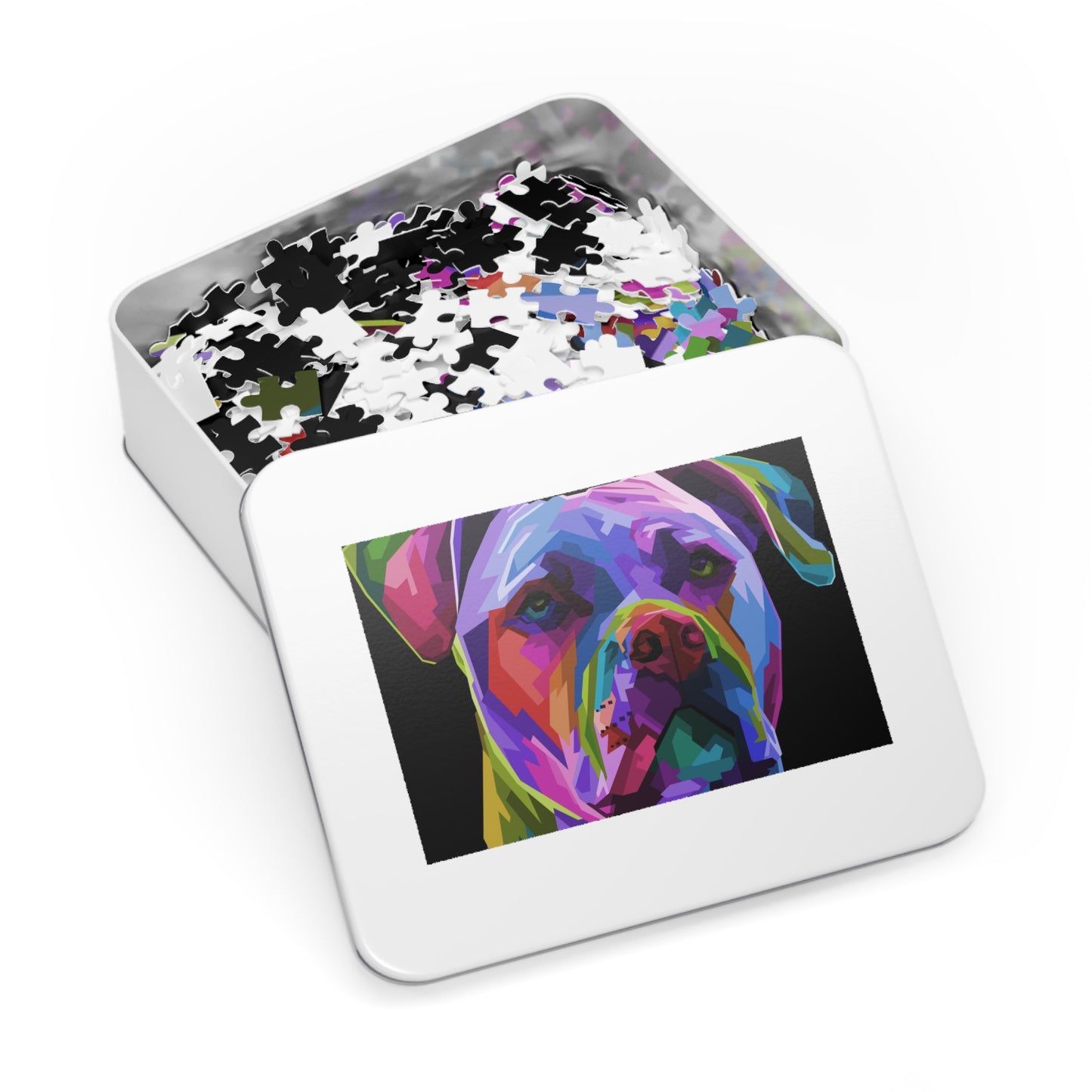 Pop Art Pit Bull Jigsaw Puzzle ( 500,1000-Piece)