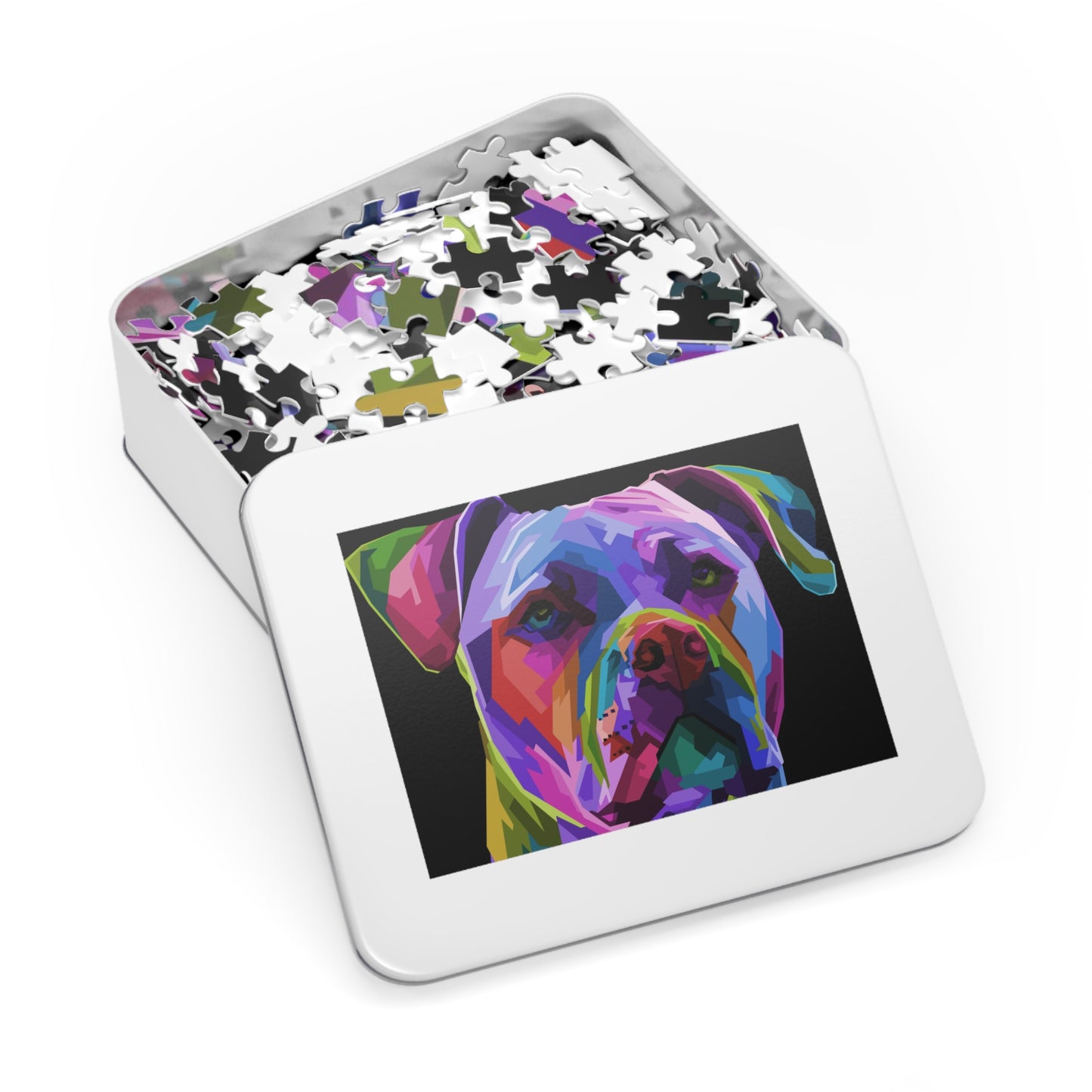 Pop Art Pit Bull Jigsaw Puzzle ( 500,1000-Piece)