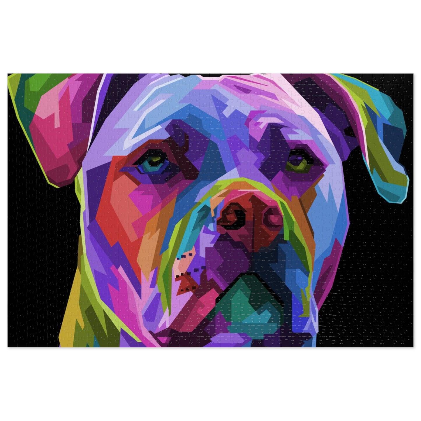 Pop Art Pit Bull Jigsaw Puzzle ( 500,1000-Piece)