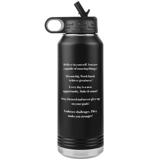 Motivational Vibes: Inspiring Quotes Water Bottle for Daily Encouragement