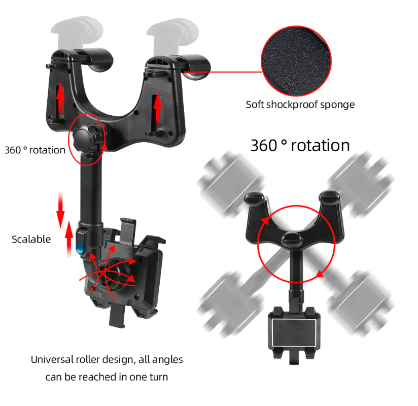 360° Rotatable Car Phone Holder - Secure and Hands-Free Driving Experience