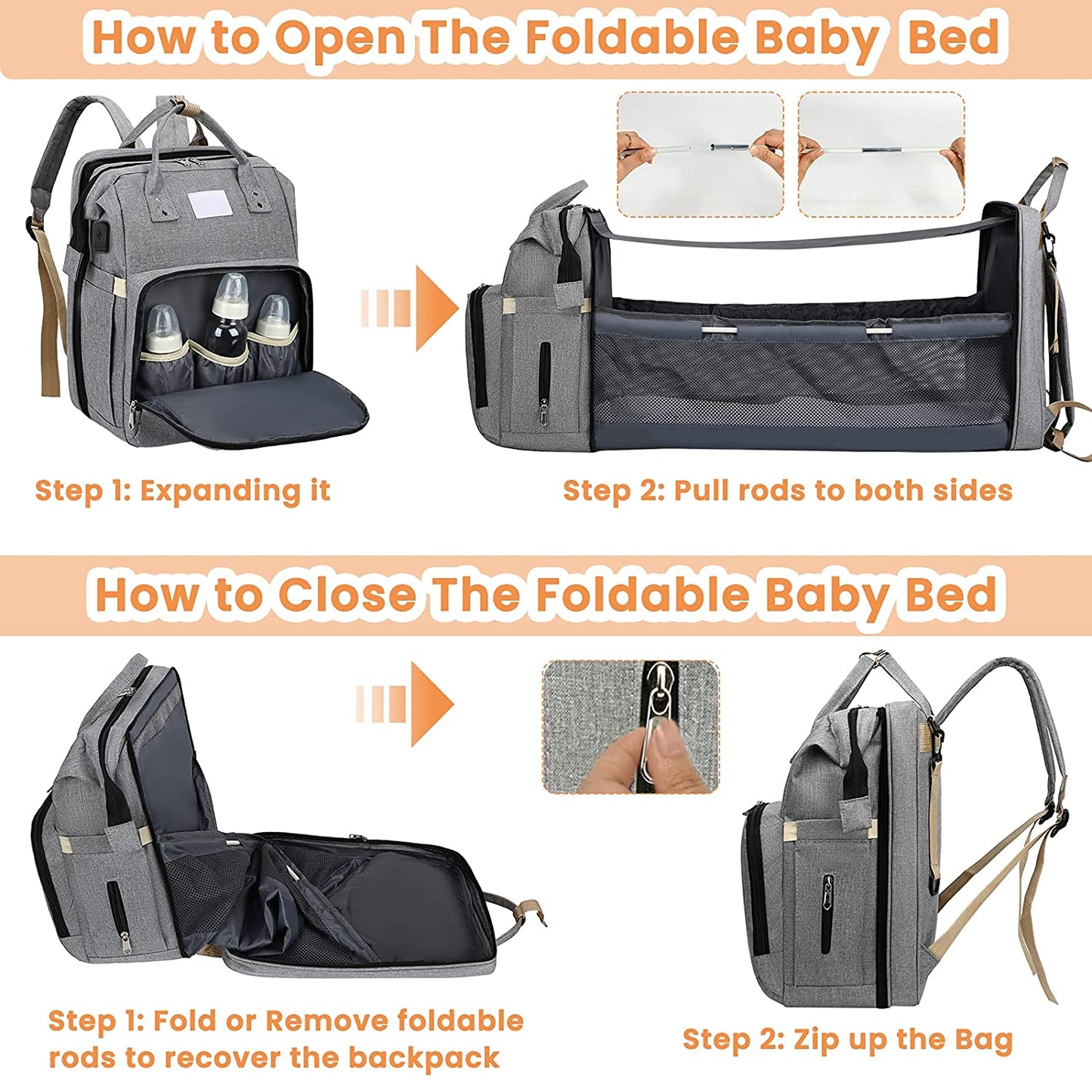 Travel with Ease: Portable Baby Bed for Safe and Comfortable Sleep Anywhere